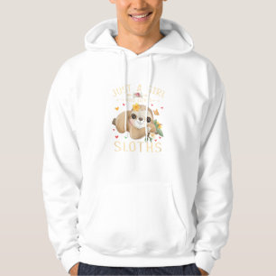 Nur ein Mädchen, das Faultiere liebt, süßes Faulti Hoodie
