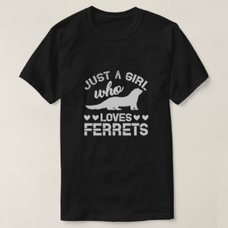 Nur ein Mädchen, das Ferret Lieben T-Shirt