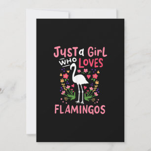 Nur ein Mädchen, das Flamingo Lieben Feiertagskarte