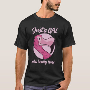Nur ein Mädchen, das Flamingos wirklich Lieben hat T-Shirt