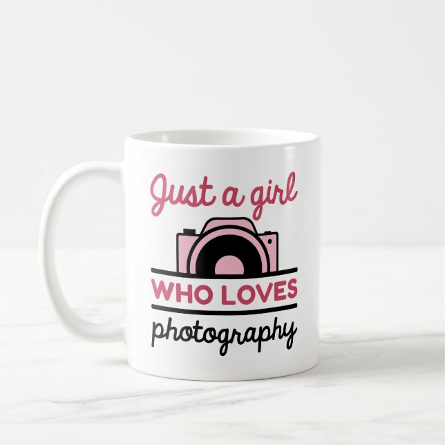 Nur ein Mädchen, das Fotografie Lieben Kaffeetasse (Links)