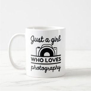 Nur ein Mädchen, das Fotografie Lieben Kaffeetasse