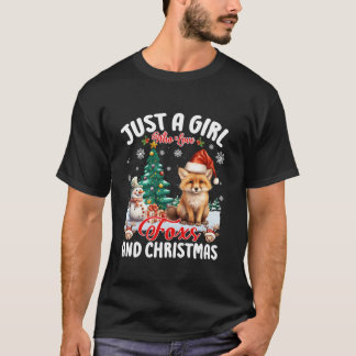 Nur ein Mädchen, das Foxen und Weihnachtsfoxs Lieb T-Shirt