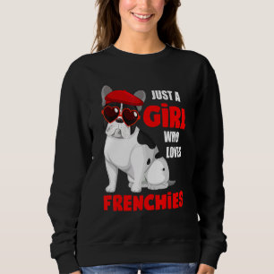 Nur ein Mädchen, das Franzosen Liebe, Niedlichen f Sweatshirt
