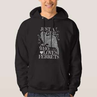 Nur ein Mädchen, das Frettchen liebt für Mädchen F Hoodie
