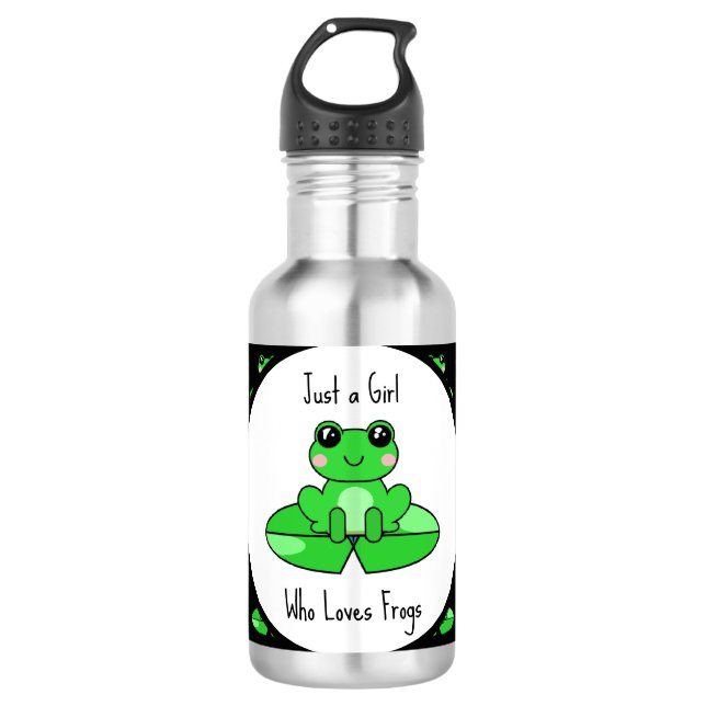 Nur ein Mädchen, das Freunde Liebe Edelstahlflasche (Vorderseite)