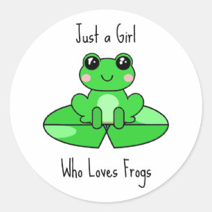 Nur ein Mädchen, das Freunde Liebe Runder Aufkleber