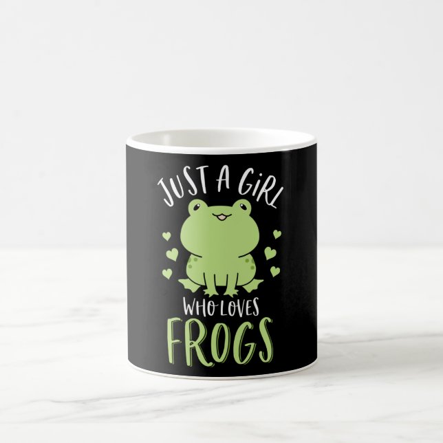 Nur ein Mädchen, das Frosch Niedliche Froschschenk Kaffeetasse (Mittel)