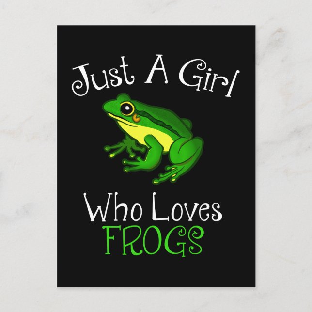 Nur ein Mädchen, das Frösche Funny Frog Lover Lieb Postkarte (Vorderseite)