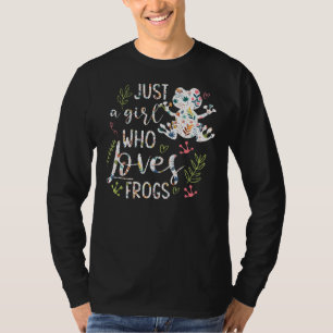 Nur ein Mädchen, das Frösche für Frauen und Mädche T-Shirt
