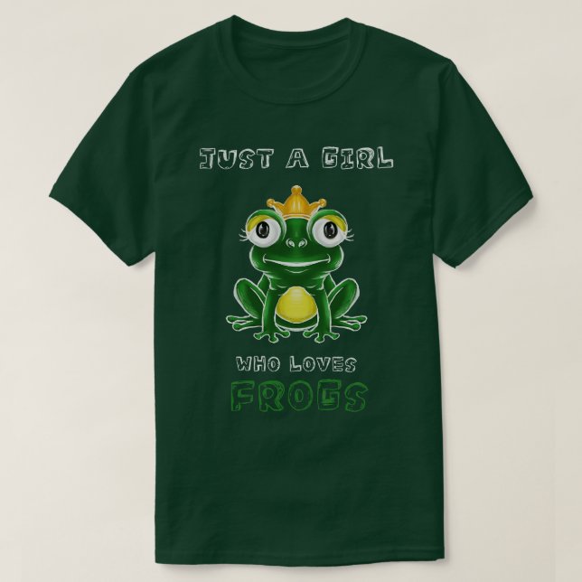 Nur ein Mädchen, das Frösche Liebe 1 T-Shirt (Design vorne)