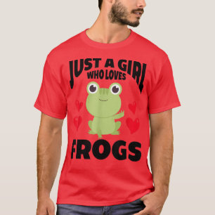 Nur ein Mädchen, das Frösche Liebe, ein grünes Fro T-Shirt