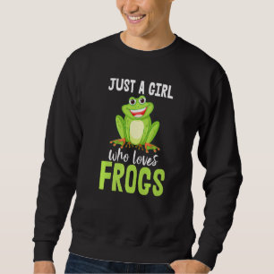 Nur ein Mädchen, das Frösche Liebe Sweatshirt