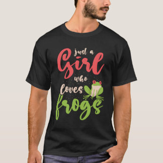 Nur ein Mädchen, das Frösche Liebe T-Shirt
