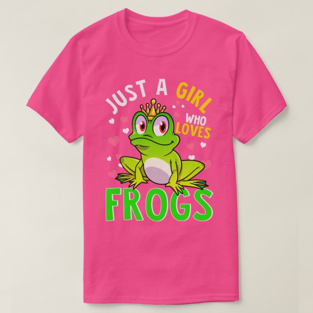 Nur ein Mädchen, das Frösche Liebe T-Shirt (Design vorne)