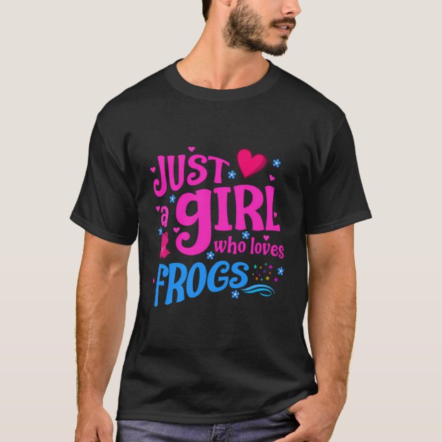 Nur ein Mädchen, das Frösche Liebe T-Shirt (Vorderseite)