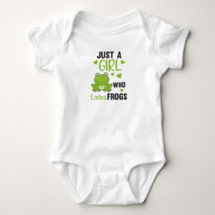 Nur ein Mädchen das Frösche liebt Süßer Frosch Baby Strampler