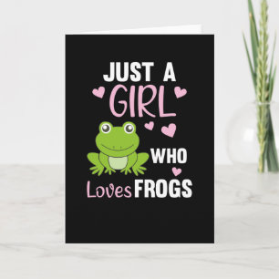 Nur Ein Mädchen, Das Frösche Liebt Süßer Frosch Karte