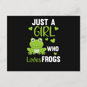 Nur ein Mädchen, das Frösche liebt Süßer Frosch Postkarte