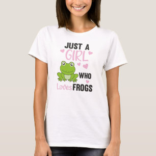 Nur Ein Mädchen Das Frösche Liebt Süßer Frosch T-Shirt