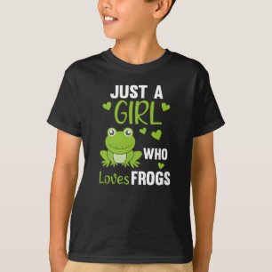 Nur Ein Mädchen Das Frösche Liebt Süßer Frosch T-Shirt
