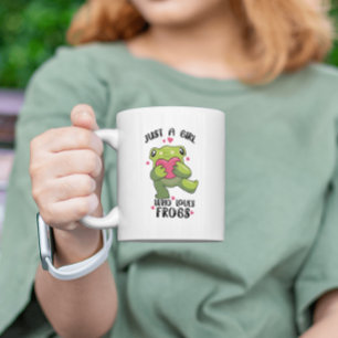 Nur ein Mädchen, das Frösche Niedlich Froschmädche Kaffeetasse