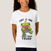 Nur ein Mädchen, das Frösche Niedlich Froschmädche