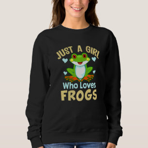 Nur ein Mädchen, das Frösche Niedlichen grünen Fro Sweatshirt