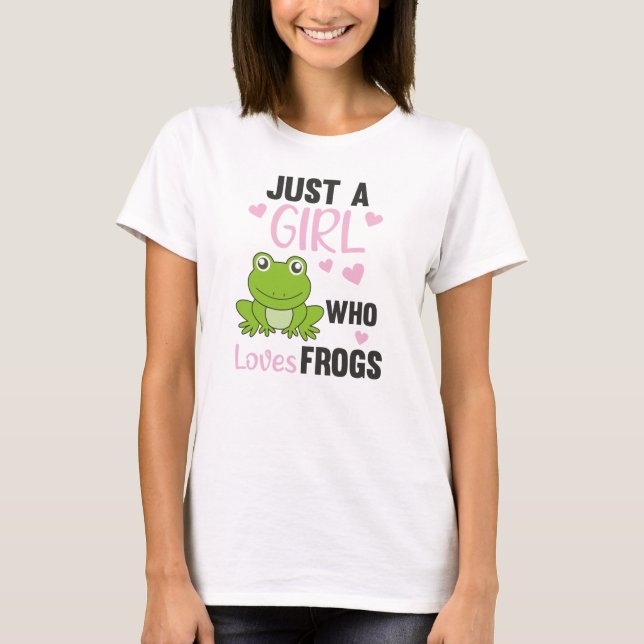 Nur ein Mädchen, das Froschfrösche Liebe T-Shirt (Vorderseite)