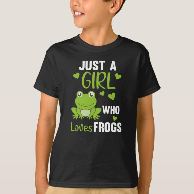 Nur ein Mädchen, das Froschfrösche Liebe T-Shirt (Vorderseite)