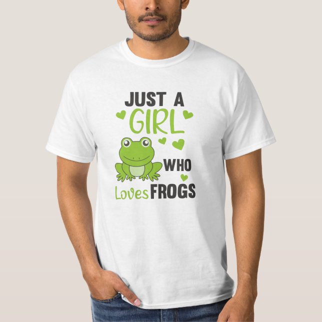 Nur ein Mädchen, das Froschfrösche Liebe T-Shirt (Vorderseite)