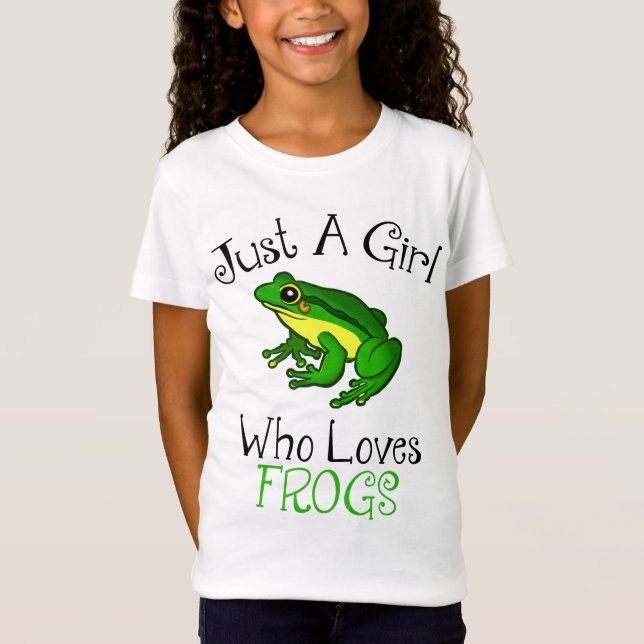 Nur ein Mädchen, das Froschfrösche  T-Shirt (Vorderseite)
