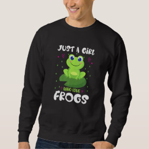 Nur ein Mädchen, das Froschmann-Frauen-Kinder Süße Sweatshirt