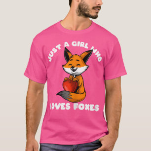 Nur ein Mädchen, das Füchse für Fox Princess Girl T-Shirt