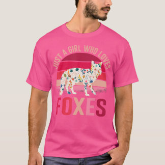 Nur ein Mädchen, das Füchse Lieben T-Shirt