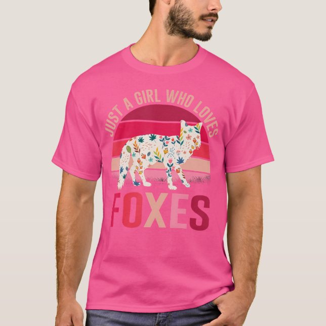 Nur ein Mädchen, das Füchse Lieben T-Shirt (Vorderseite)