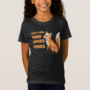 Nur ein Mädchen, das Füchse liebt, Kinder Mädchen T-Shirt