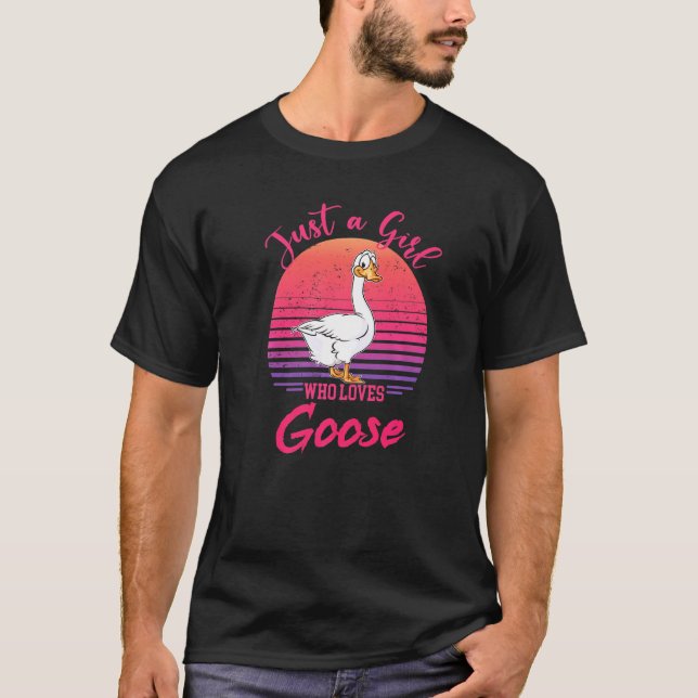 Nur ein Mädchen, das Gänse Lieben hat T-Shirt (Vorderseite)