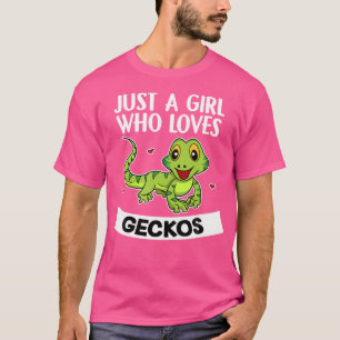Nur ein Mädchen, das Geckos liebt, süße Eidechse G T-Shirt