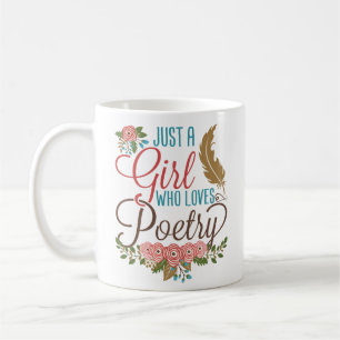 Nur ein Mädchen, das Gedichtband Lieben Gedicht Sc Kaffeetasse