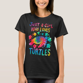 Nur ein Mädchen, das Gefärbte Krawatte Schildkröte T-Shirt