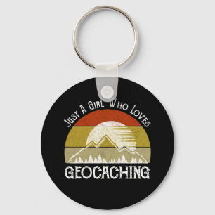 Nur ein Mädchen, das Geocaching Lieben Schlüsselanhänger
