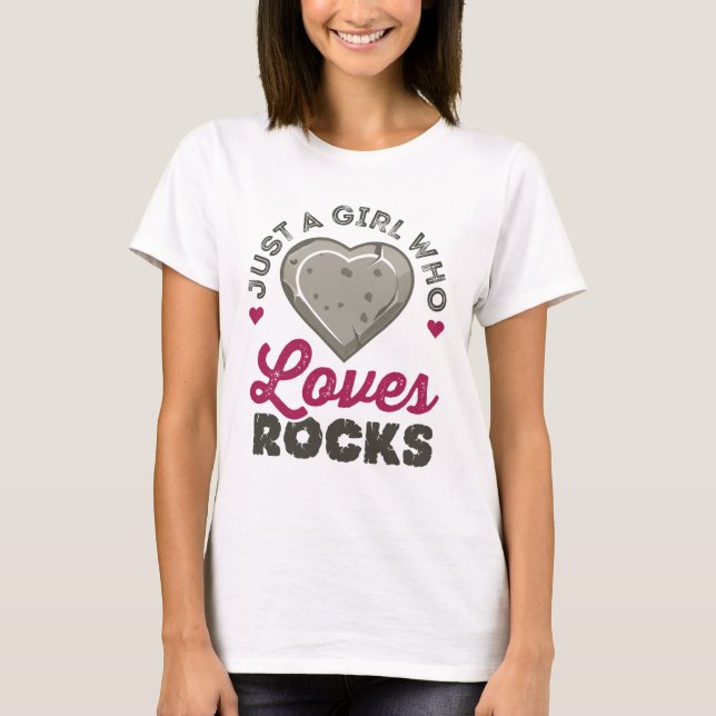 Nur ein Mädchen, das Geologie-Geologe Liebe hat T-Shirt (Vorderseite)