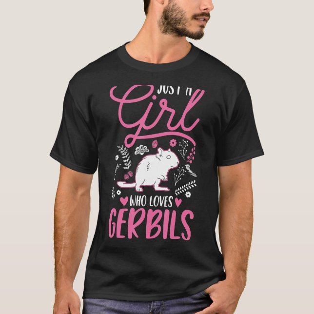 Nur ein Mädchen, das Gerbils Girl Racing Rat Gerb  T-Shirt (Vorderseite)