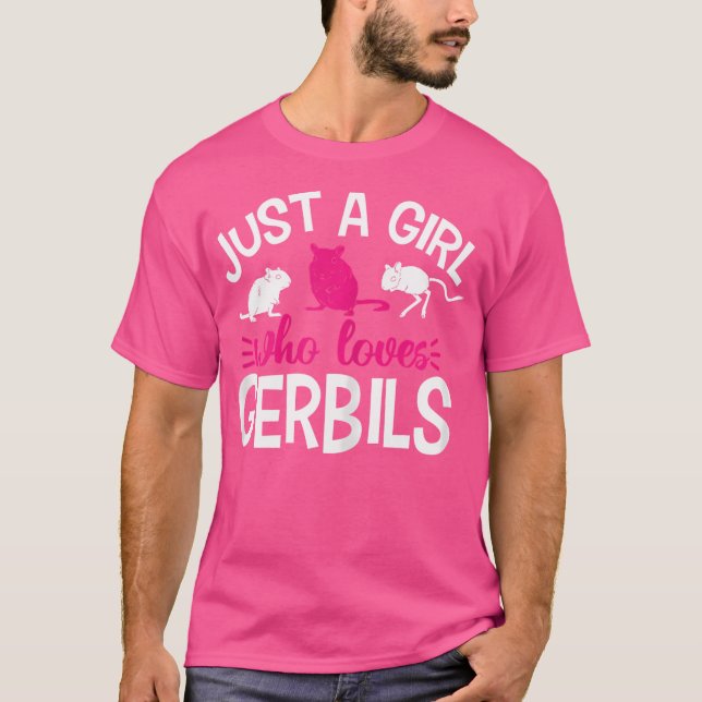 Nur ein Mädchen, das Gerbils Liebe T-Shirt (Vorderseite)