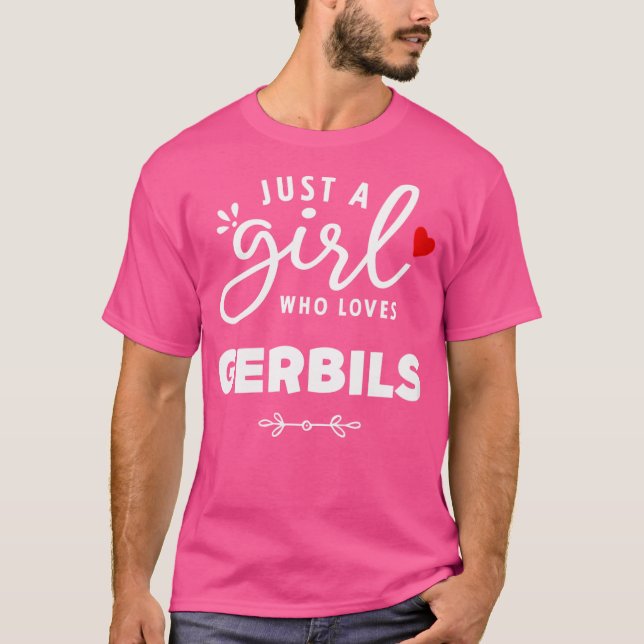 Nur ein Mädchen, das Gerbils Liebe T-Shirt (Vorderseite)