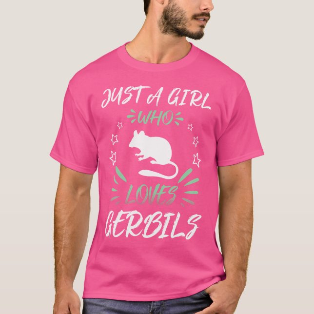 Nur ein Mädchen, das Gerbils Liebe T-Shirt (Vorderseite)