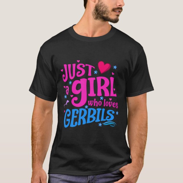 Nur ein Mädchen, das Gerbils Liebe T-Shirt (Vorderseite)