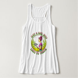 Nur ein Mädchen, das gerne wirft | Disk Golf Tank Top