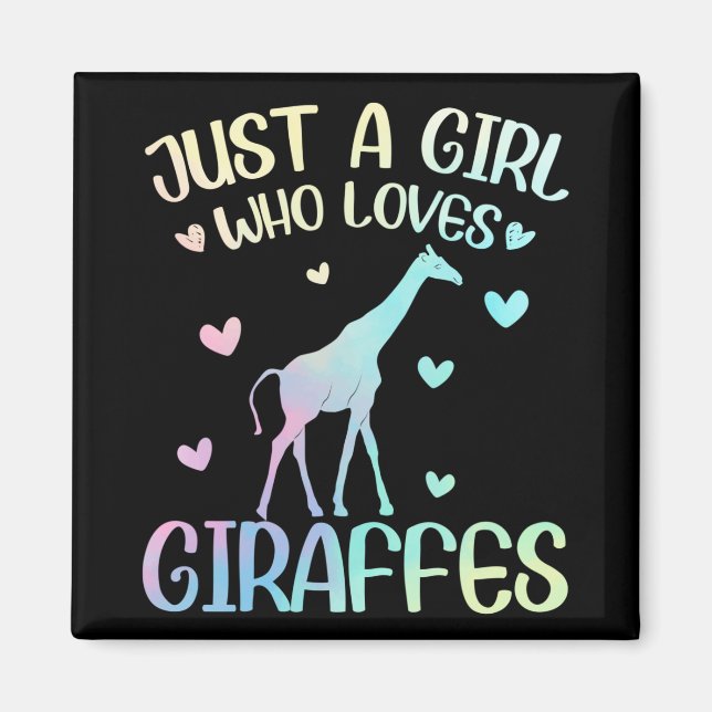 Nur ein Mädchen, das Giraffe Lieben Magnet (Vorne)
